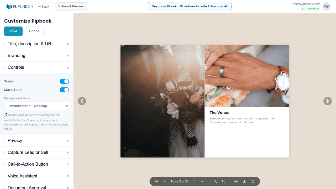 Background Music - FlipLink feature screenshot