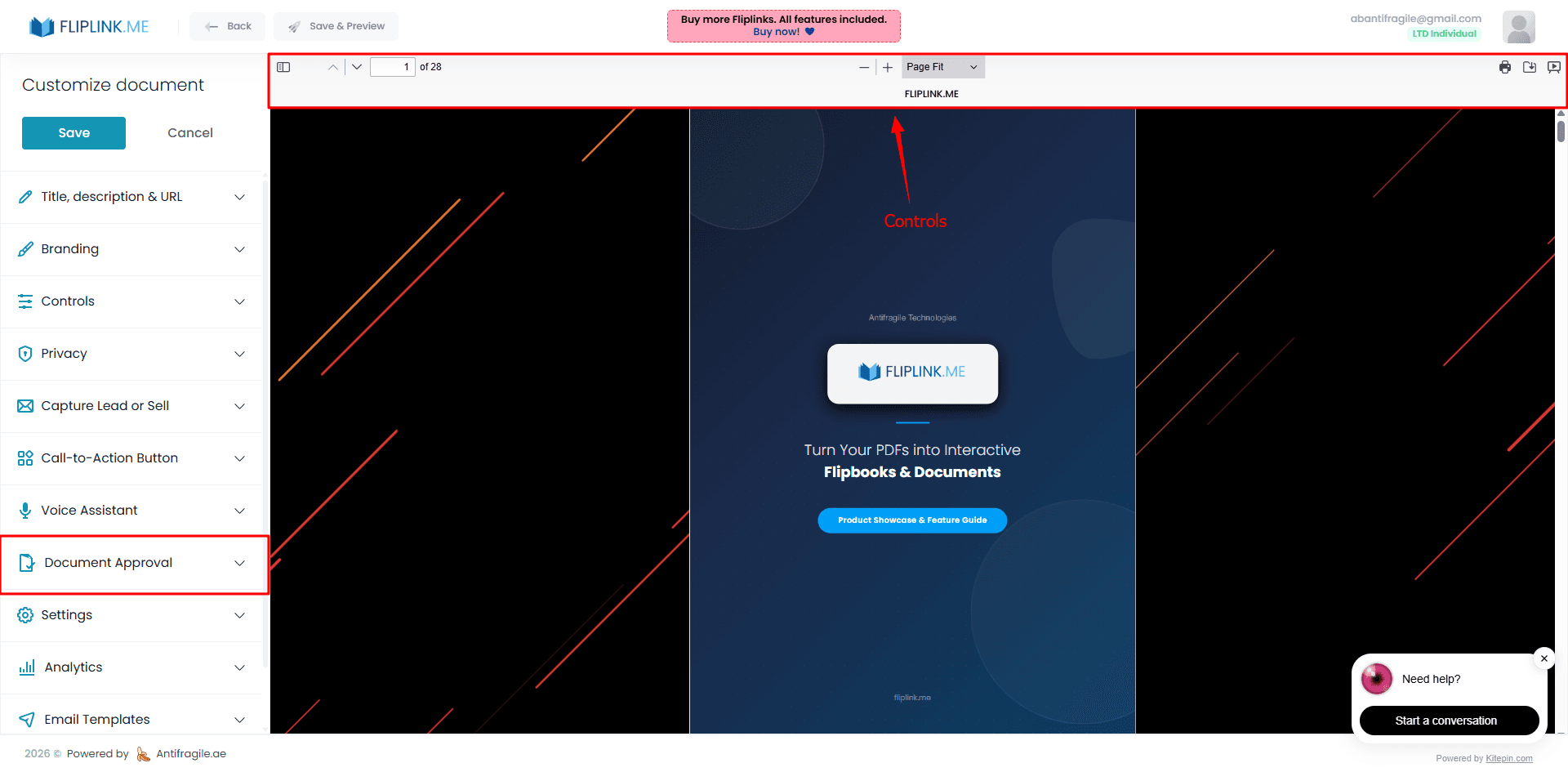 Create Documents - FlipLink feature screenshot 2
