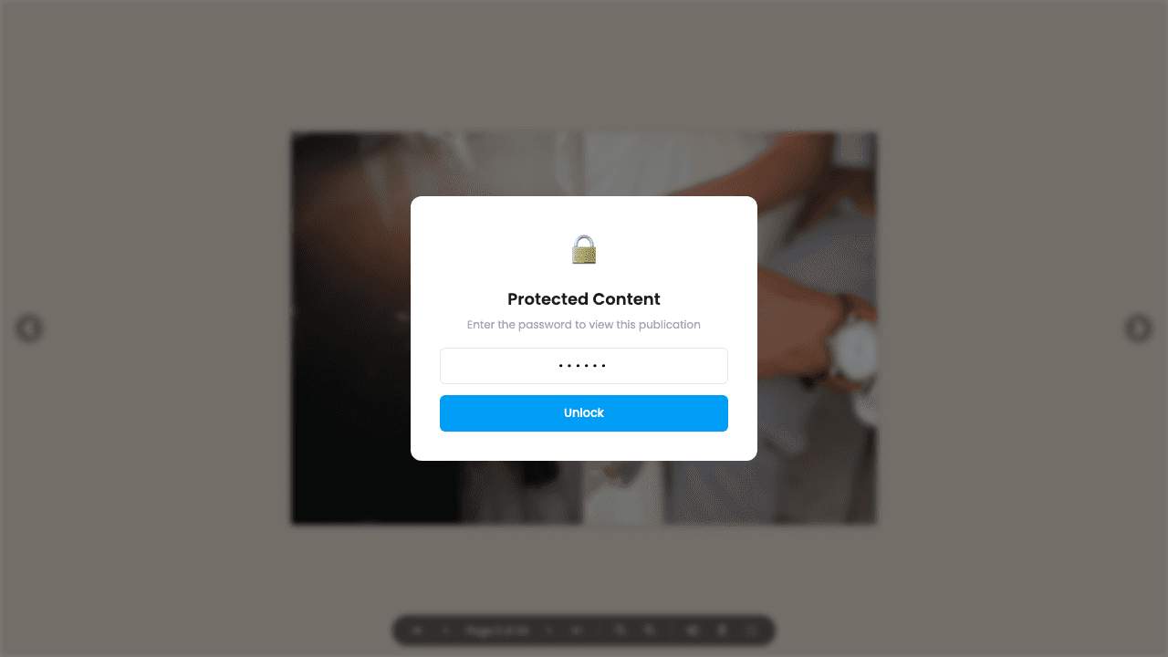 Password Protection - FlipLink feature screenshot 2