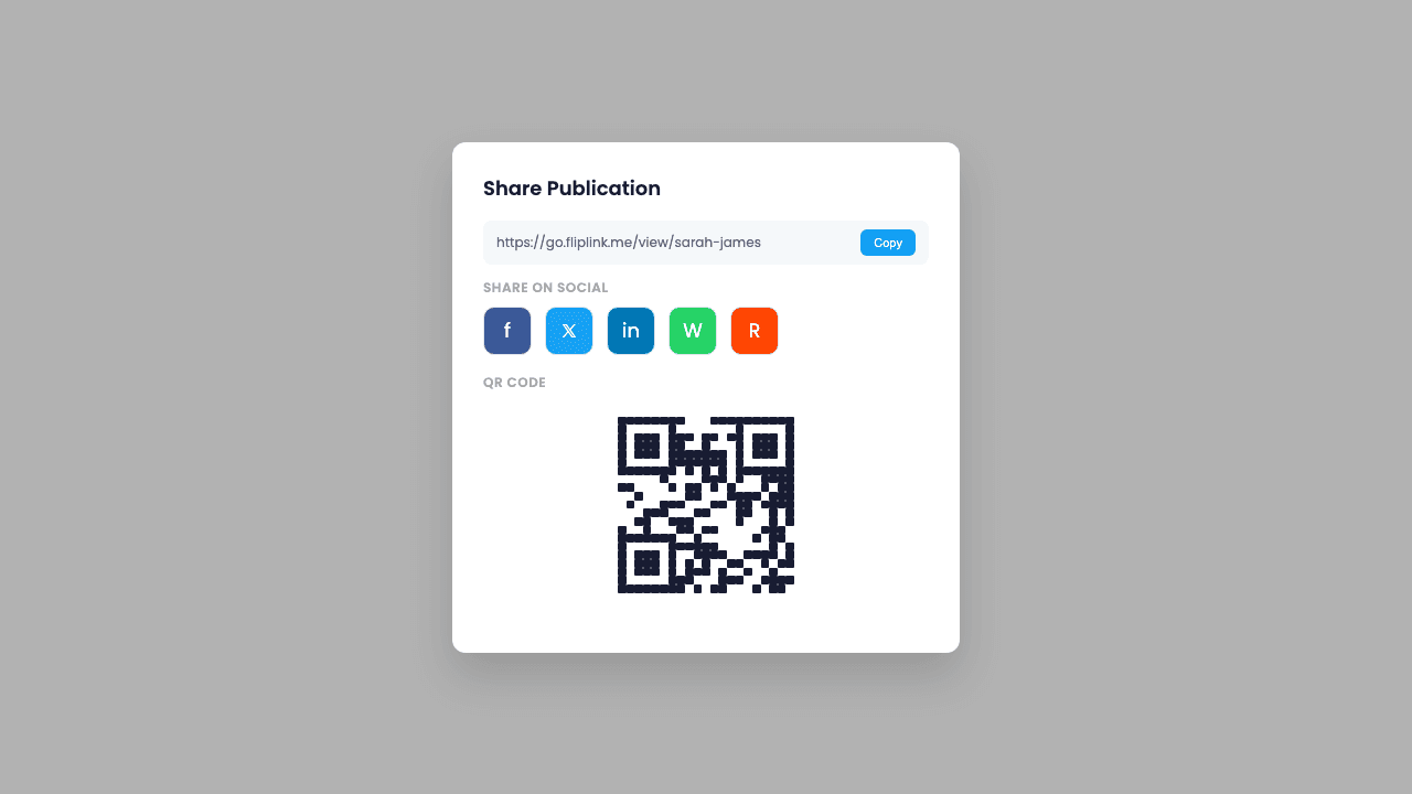 Sharing & Distribution - FlipLink feature screenshot 2