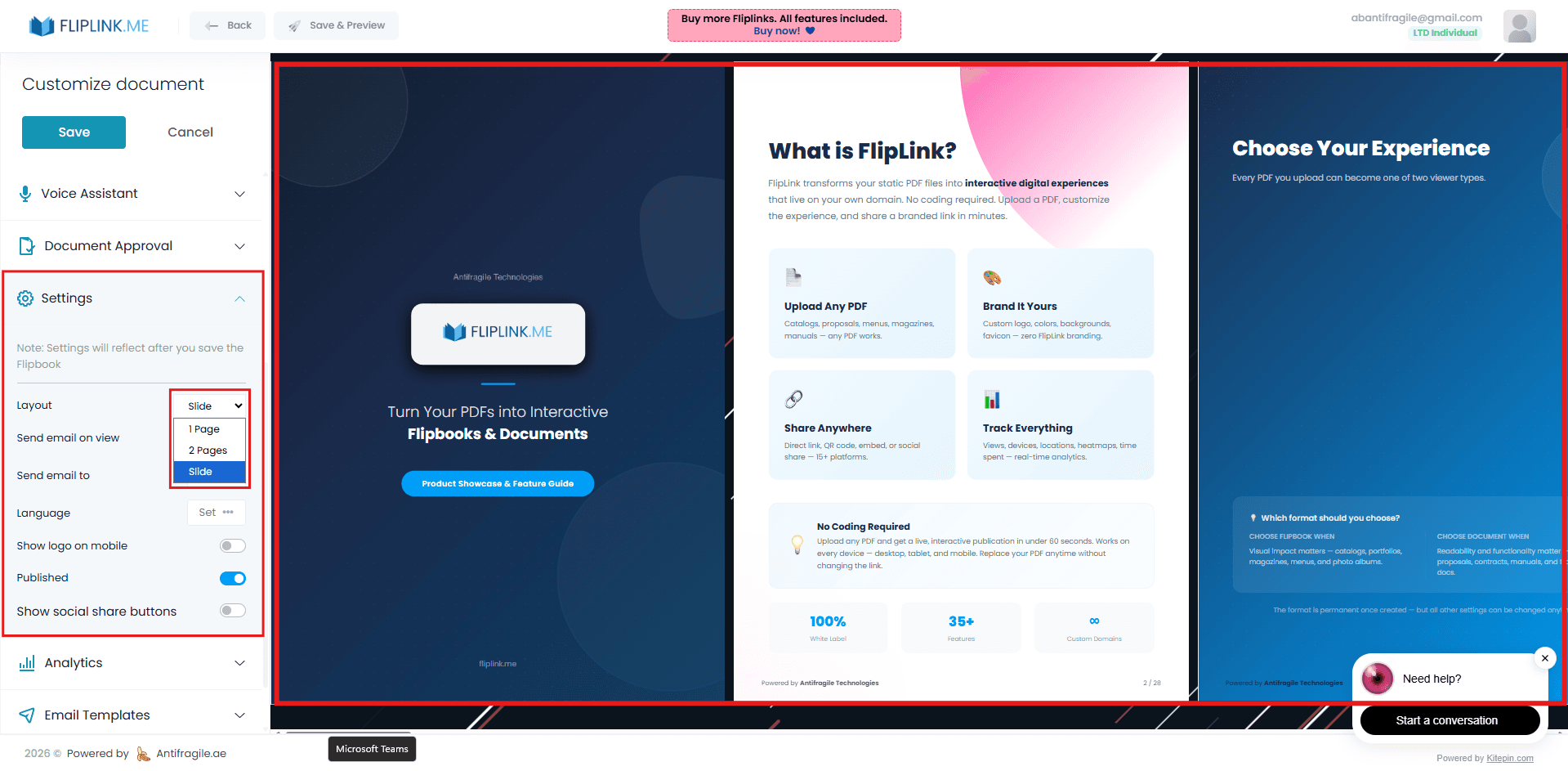 Slideshow / Auto-Flip - FlipLink feature screenshot 2