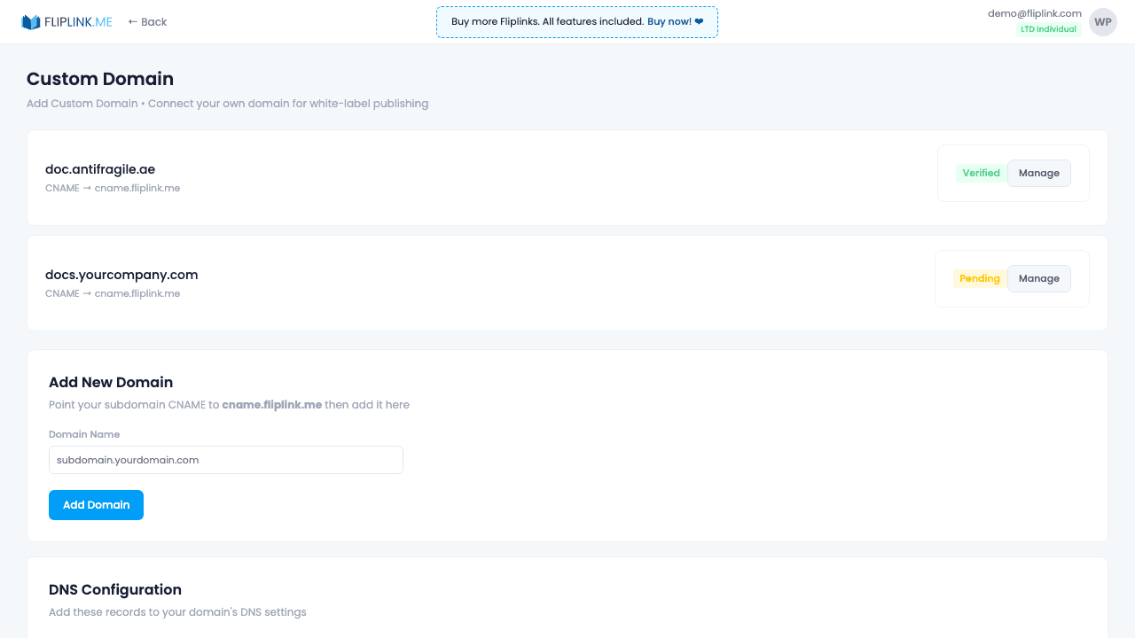 White-Label Publishing - FlipLink feature screenshot