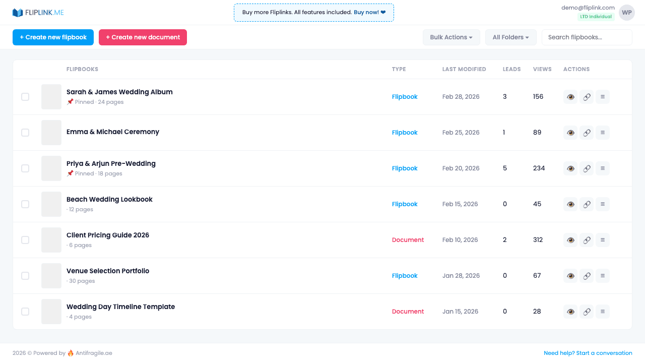 Step 1: Click 'Create Flipbook' from your dashboard