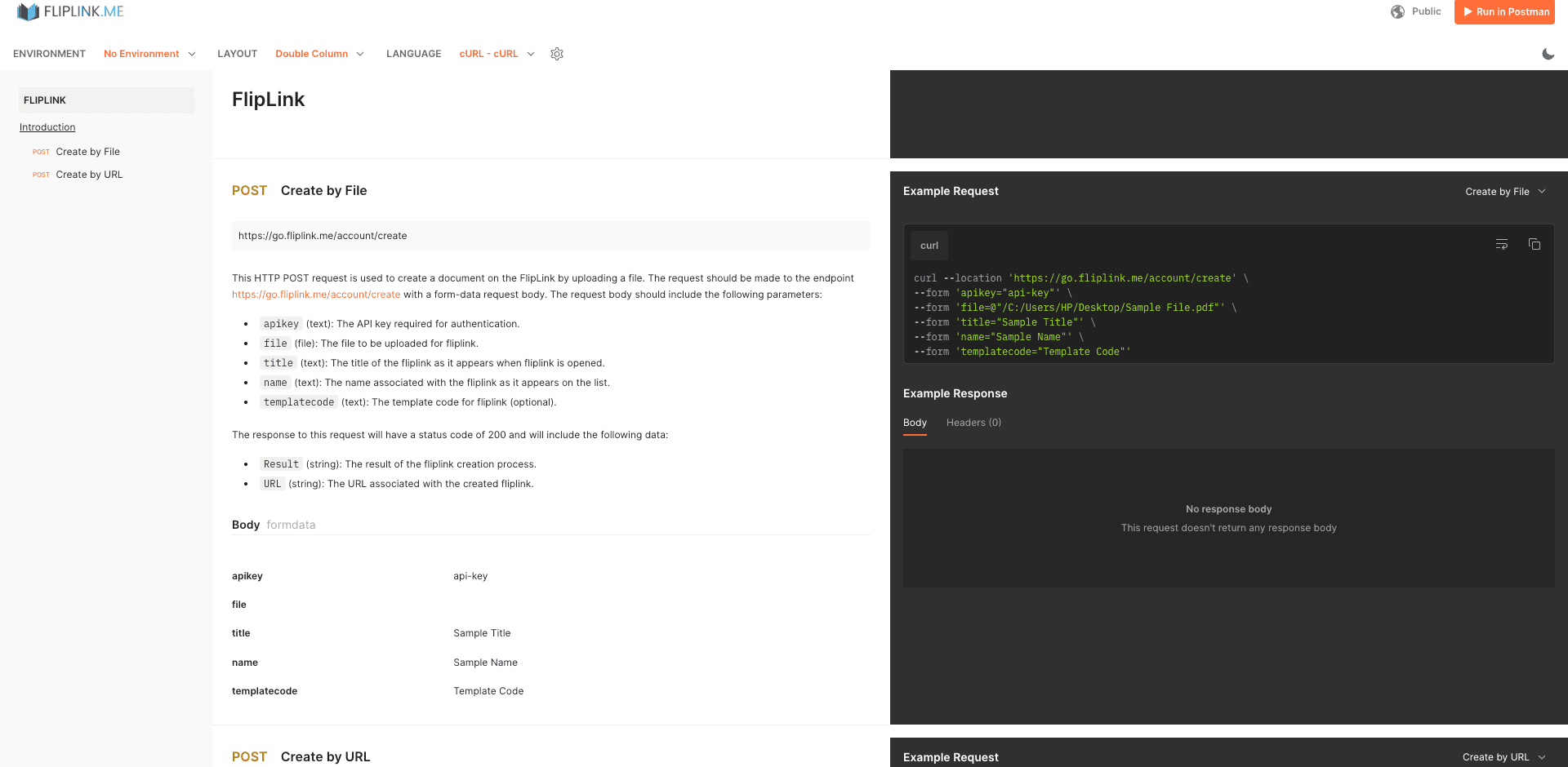 API Access - FlipLink feature screenshot 2